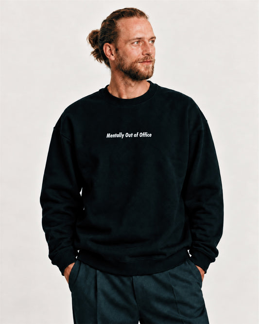 Mentally Out of Office Embroidery Sweatshirt