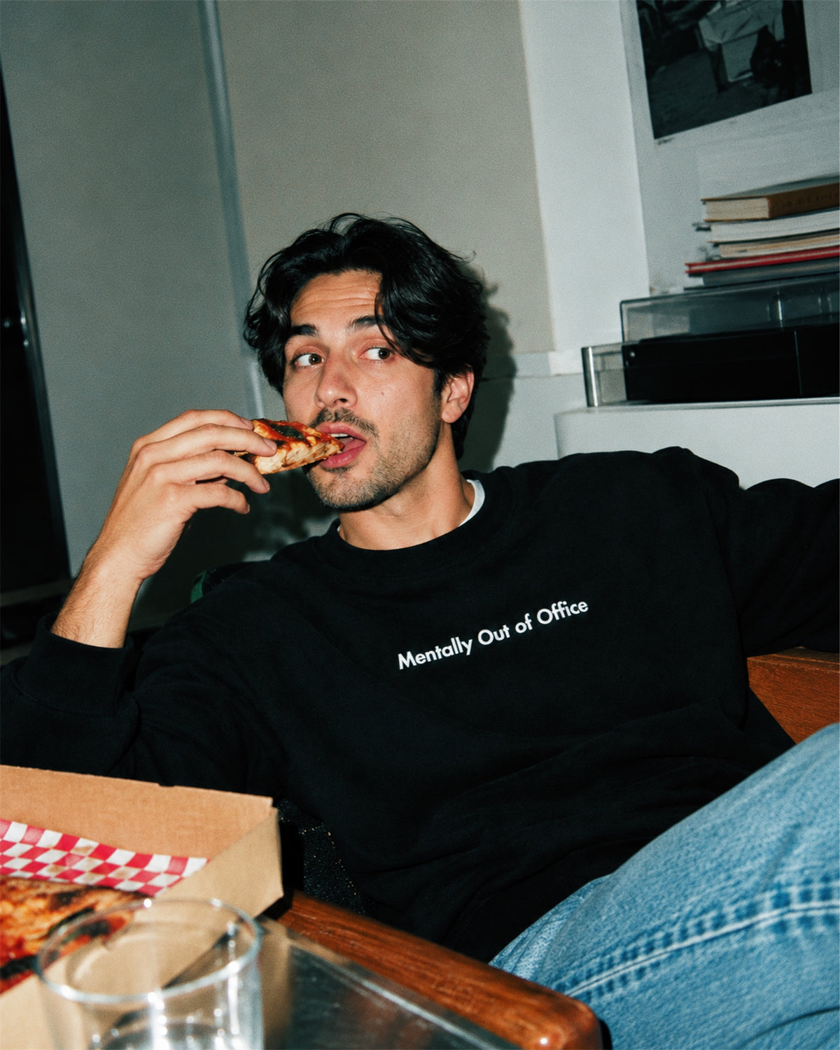 Mentally Out of Office Embroidery Sweatshirt