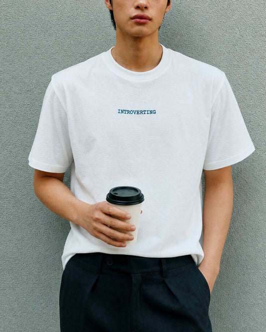 Introverting Embroidered Tee