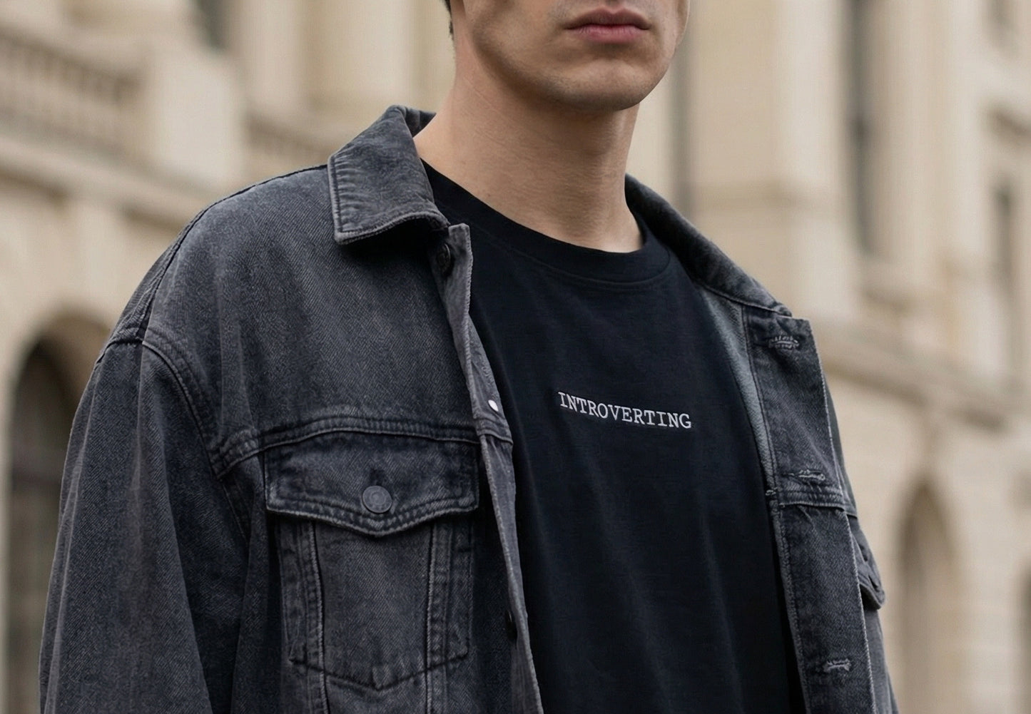 Introverting Embroidered Tee