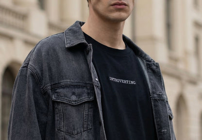 Introverting Embroidered Tee