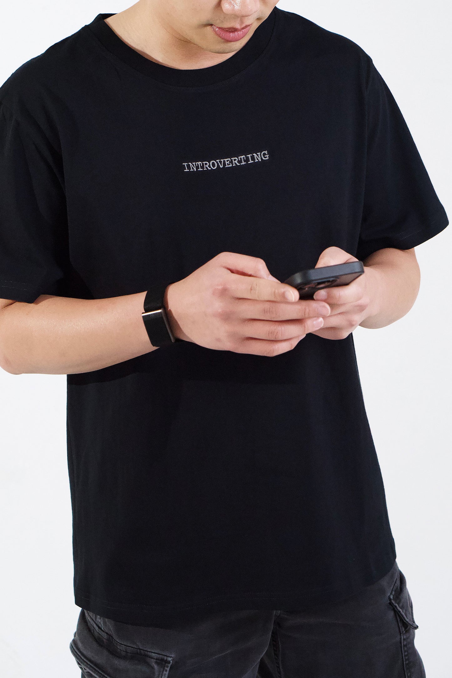 Introverting Embroidered Tee